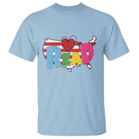 Read Lover America Map T Shirt National Reading Month Bookish Book Lovers