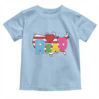 Read Lover America Map Toddler T Shirt National Reading Month Bookish Book Lovers