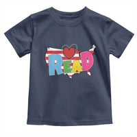Read Lover America Map Toddler T Shirt National Reading Month Bookish Book Lovers