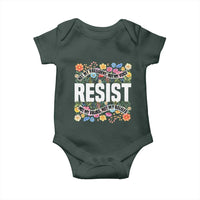 Floral Resist Baby Onesie Not My President Not My Voice Not My Values Not My Beliefs