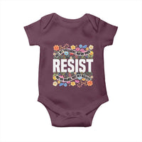 Floral Resist Baby Onesie Not My President Not My Voice Not My Values Not My Beliefs