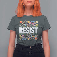 Floral Resist T Shirt For Women Not My President Not My Voice Not My Values Not My Beliefs