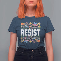 Floral Resist T Shirt For Women Not My President Not My Voice Not My Values Not My Beliefs