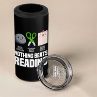 Nothing Beats Reading 4 in 1 Can Cooler Tumbler Rock Paper Scissors Read Book Lovers
