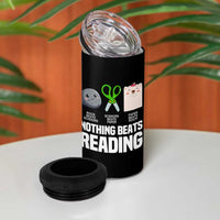 Nothing Beats Reading 4 in 1 Can Cooler Tumbler Rock Paper Scissors Read Book Lovers