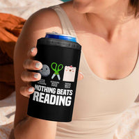 Nothing Beats Reading 4 in 1 Can Cooler Tumbler Rock Paper Scissors Read Book Lovers