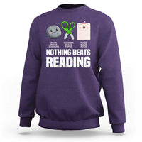 Nothing Beats Reading Sweatshirt Rock Paper Scissors Read Book Lovers