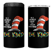 Autism Awareness 4 in 1 Can Cooler Tumbler Why Fit In When You Were Born To Stand Out Cat In Hat