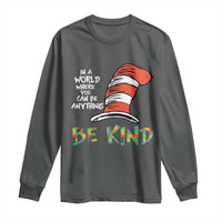 Autism Awareness Long Sleeve Shirt Why Fit In When You Were Born To Stand Out Cat In Hat