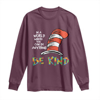 Autism Awareness Long Sleeve Shirt Why Fit In When You Were Born To Stand Out Cat In Hat