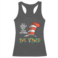 Autism Awareness Racerback Tank Top Why Fit In When You Were Born To Stand Out Cat In Hat