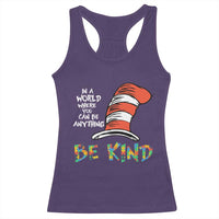 Autism Awareness Racerback Tank Top Why Fit In When You Were Born To Stand Out Cat In Hat