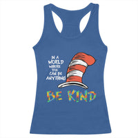 Autism Awareness Racerback Tank Top Why Fit In When You Were Born To Stand Out Cat In Hat