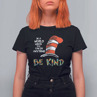 Autism Awareness T Shirt For Women Why Fit In When You Were Born To Stand Out Cat In Hat