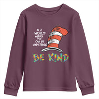 Autism Awareness Youth Sweatshirt Why Fit In When You Were Born To Stand Out Cat In Hat