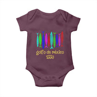 Gulf of Mexico Baby Onesie Golfo de México 1550 Retro Tuna