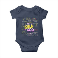 I Am A Child Of God Baby Onesie Retro Christian Jesus Faith