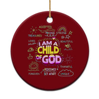 I Am A Child Of God Ceramic Ornament Retro Christian Jesus Faith - Wonder Print Shop