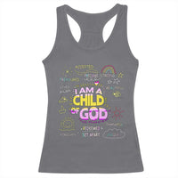 I Am A Child Of God Racerback Tank Top Retro Christian Jesus Faith