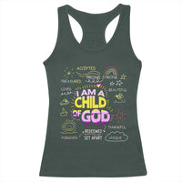 I Am A Child Of God Racerback Tank Top Retro Christian Jesus Faith
