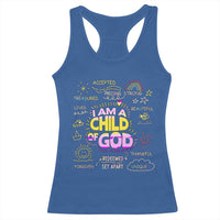 I Am A Child Of God Racerback Tank Top Retro Christian Jesus Faith