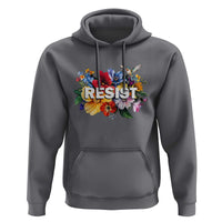 Resist Floral Hoodie Retro Botanical Graphic