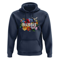 Resist Floral Hoodie Retro Botanical Graphic