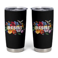 Resist Floral Tumbler Cup Retro Botanical Graphic