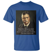 Theodore Teddy Roosevelt Patriotic T Shirt Patriotism Means To Stand By The Country