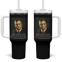Theodore Teddy Roosevelt Patriotic Tumbler With Handle Patriotism Means To Stand By The Country