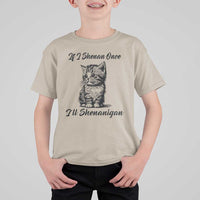 Cute Cat St Patricks Day T Shirt For Kid If I Shenan Once I'll Shenanigan