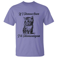Cute Cat St Patricks Day T Shirt If I Shenan Once I'll Shenanigan