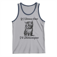 Cute Cat St Patricks Day Tank Top If I Shenan Once I'll Shenanigan