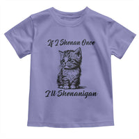 Cute Cat St Patricks Day Toddler T Shirt If I Shenan Once I'll Shenanigan