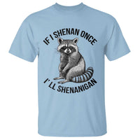 St Patricks Day Raccoon Meme T Shirt If I Shenan Once I'll Shenanigan
