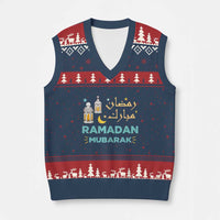 Ramadan Mubarak Muslim V-Neck Knit Sweater Vest - Wonder Print Shop