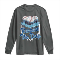 Respect The Drip Baseball Long Sleeve Shirt Driping Ice Cream Sport Lover