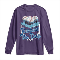 Respect The Drip Baseball Long Sleeve Shirt Driping Ice Cream Sport Lover