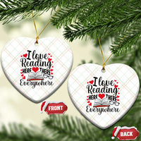 I Love Reading Here There Anywhere Ceramic Ornament Reading Month Across America - Wonder Print Shop