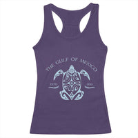 Gulf of Mexico Turtle Racerback Tank Top Golfo de Mexico Forever