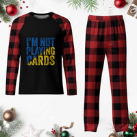Zelensky I'm Not Playing Cards Plaid Pajama Set - Wonder Print Shop