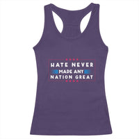 Hate Never Made Any Nation Great Racerback Tank Top - Wonder Print Shop