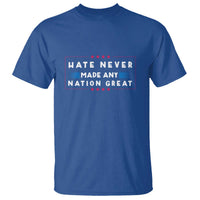 Hate Never Made Any Nation Great T Shirt - Wonder Print Shop