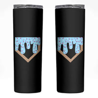 Baseball Ice Cream Dripping Skinny Tumbler Home Plate Drip
