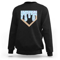 Baseball Ice Cream Dripping Sweatshirt Home Plate Drip