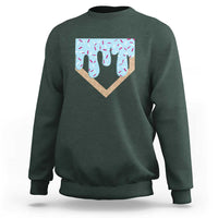 Baseball Ice Cream Dripping Sweatshirt Home Plate Drip