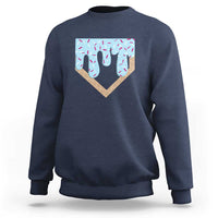 Baseball Ice Cream Dripping Sweatshirt Home Plate Drip