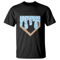 Baseball Ice Cream Dripping T Shirt Home Plate Drip