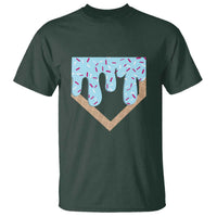 Baseball Ice Cream Dripping T Shirt Home Plate Drip