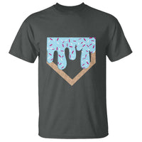 Baseball Ice Cream Dripping T Shirt Home Plate Drip